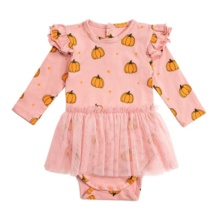 Pumpkin Blush Long Sleeve Tutu Dress