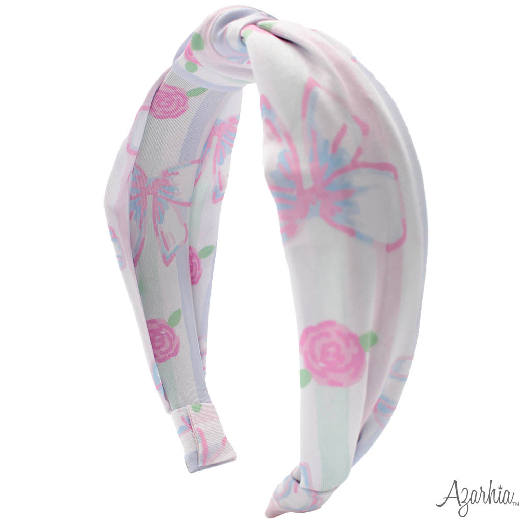 Top Knot Headband Water Color Bows