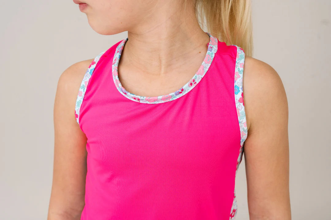 Nicole Tank Pink & Bloomberry Floral