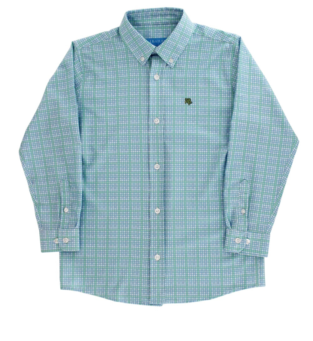 Performance Roscoe Button Down Shirt - Peacock