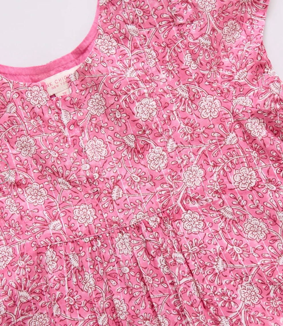 Hot Pink Garden Floral Dress
