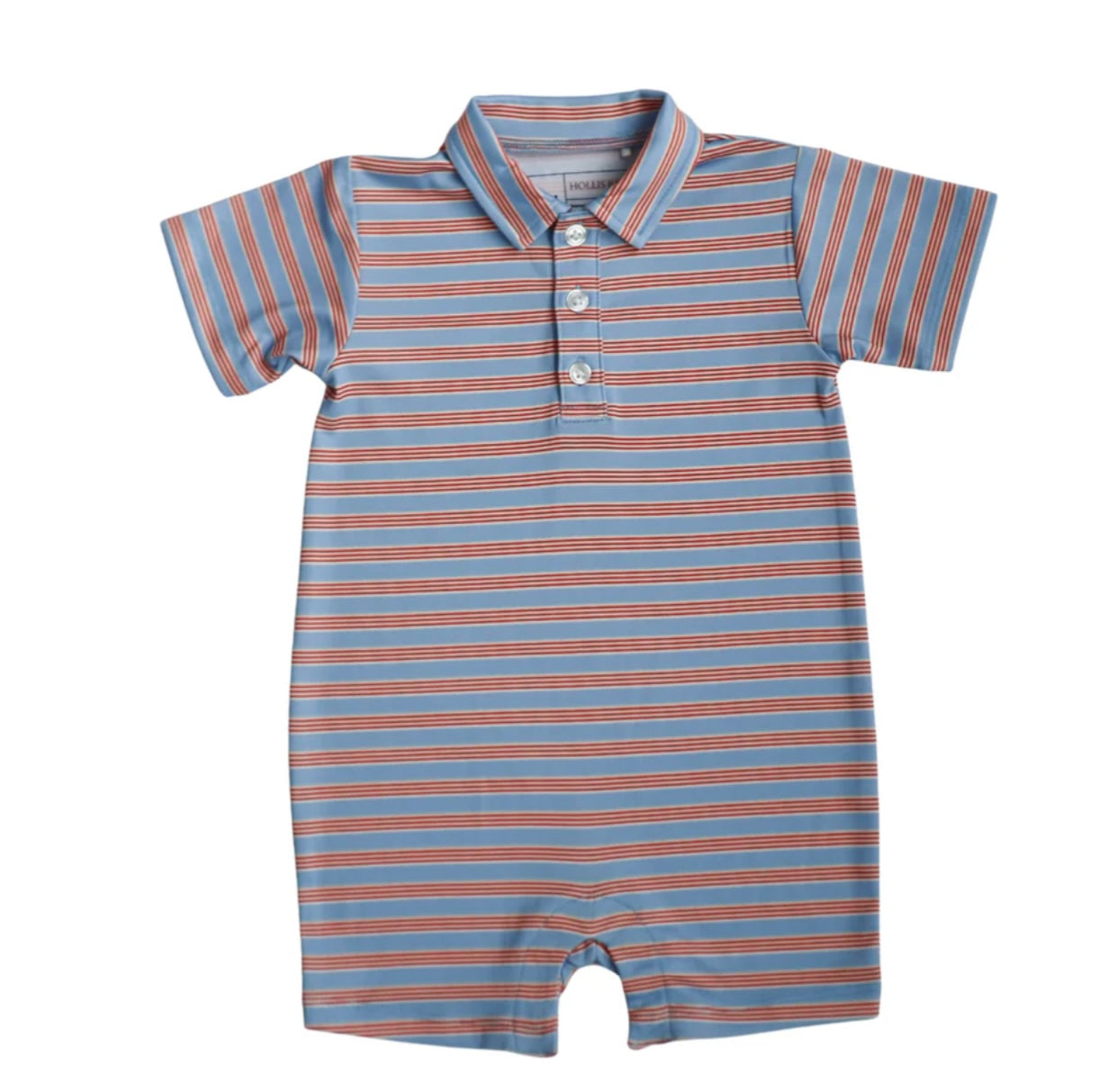 Knox Romper - Red & Blue Stripe