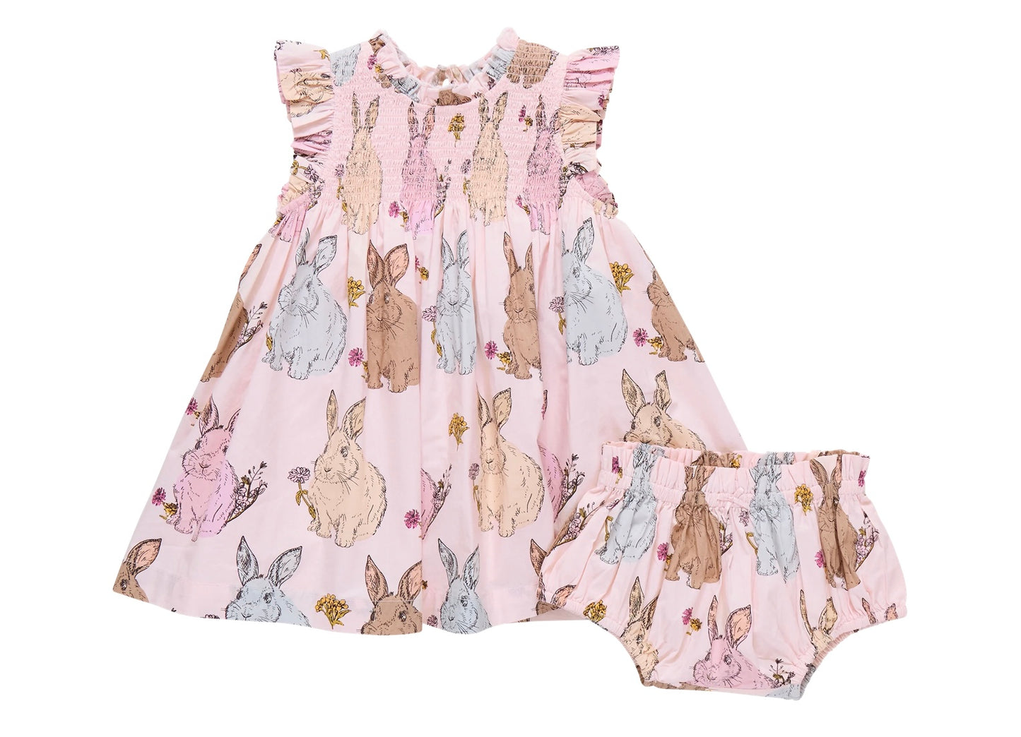 Vintage Bunnies Baby Girls Stevie Dress Set