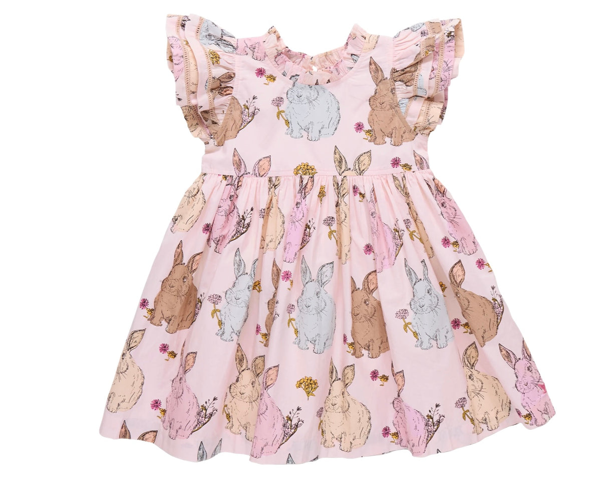 Vintage Bunnies Girls Jennifer Double Ruffle Dress