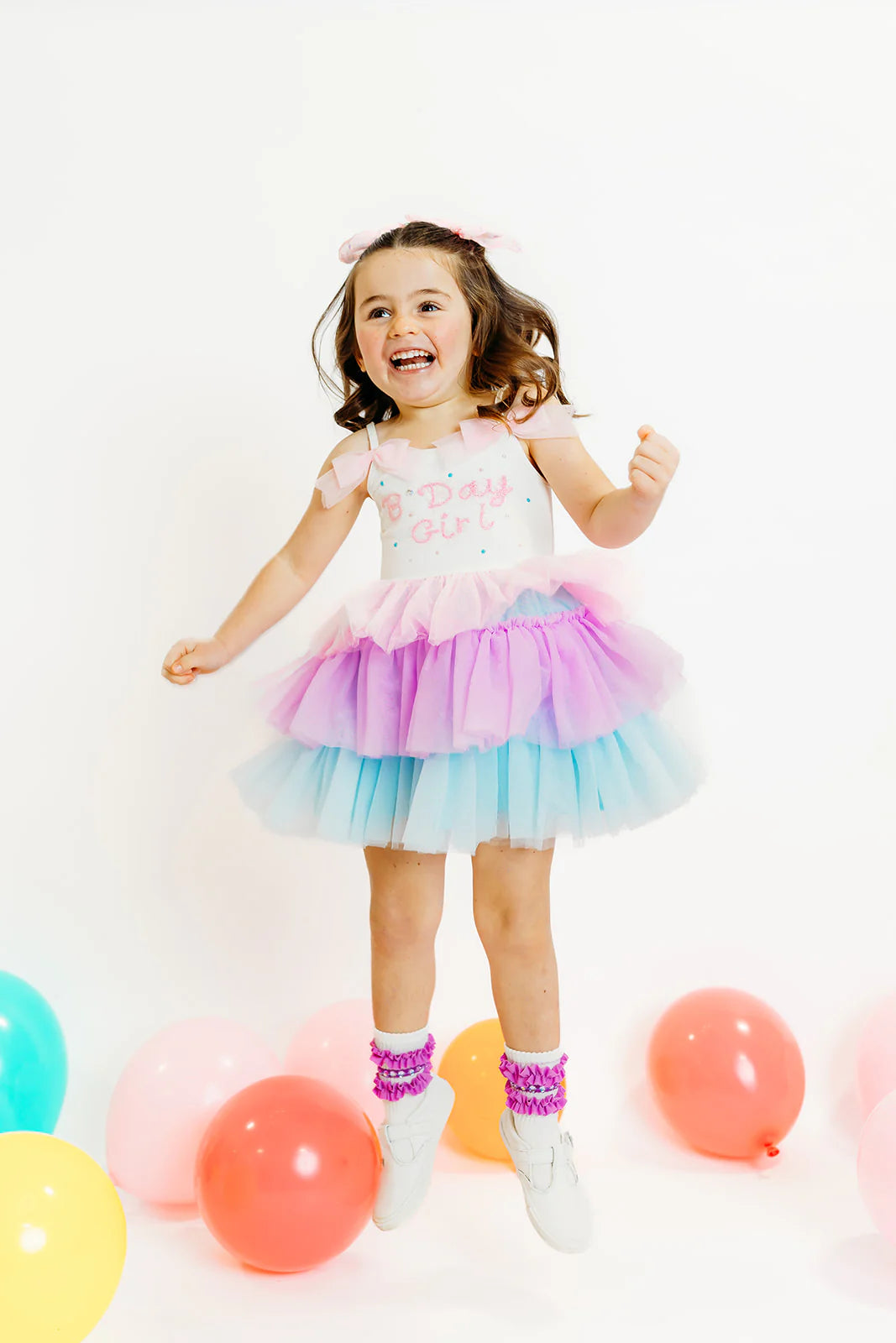 “B’Day Girl” Spaghetti Strap Tulle Dress