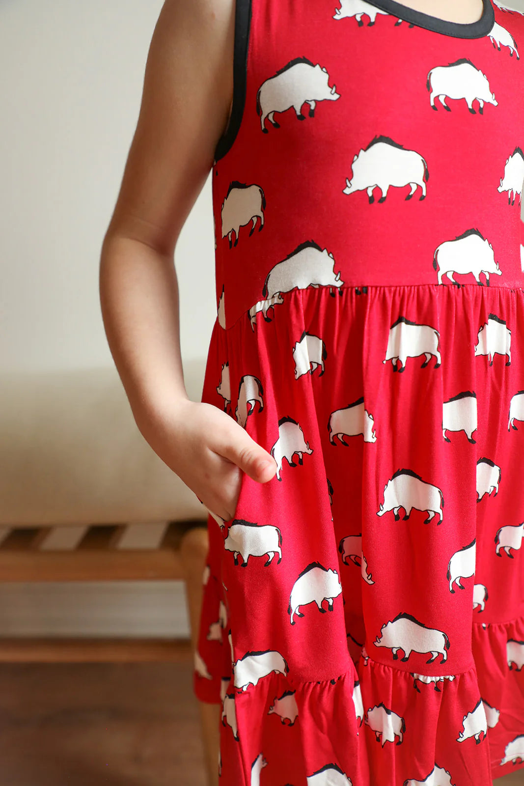 Razorback Bamboo Tiered Twirl Dress