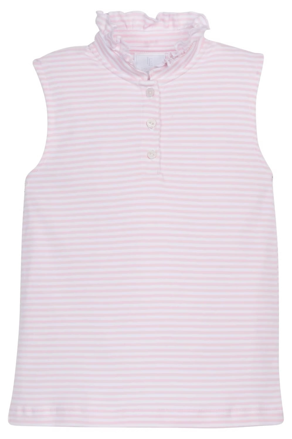 Light Pink Stripe Sleeveless Hastings Polo