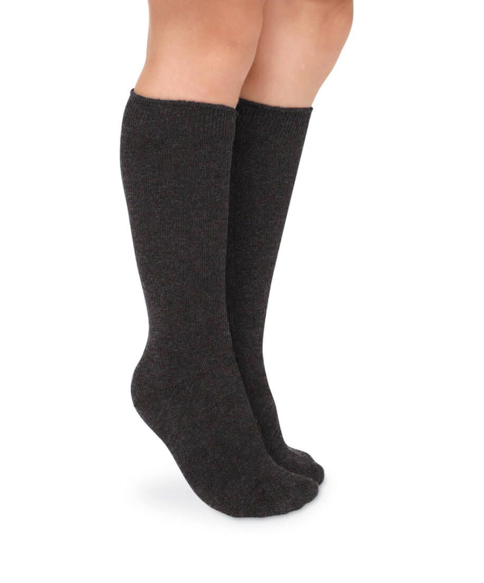 Charcoal Knee High Socks (2 pair)