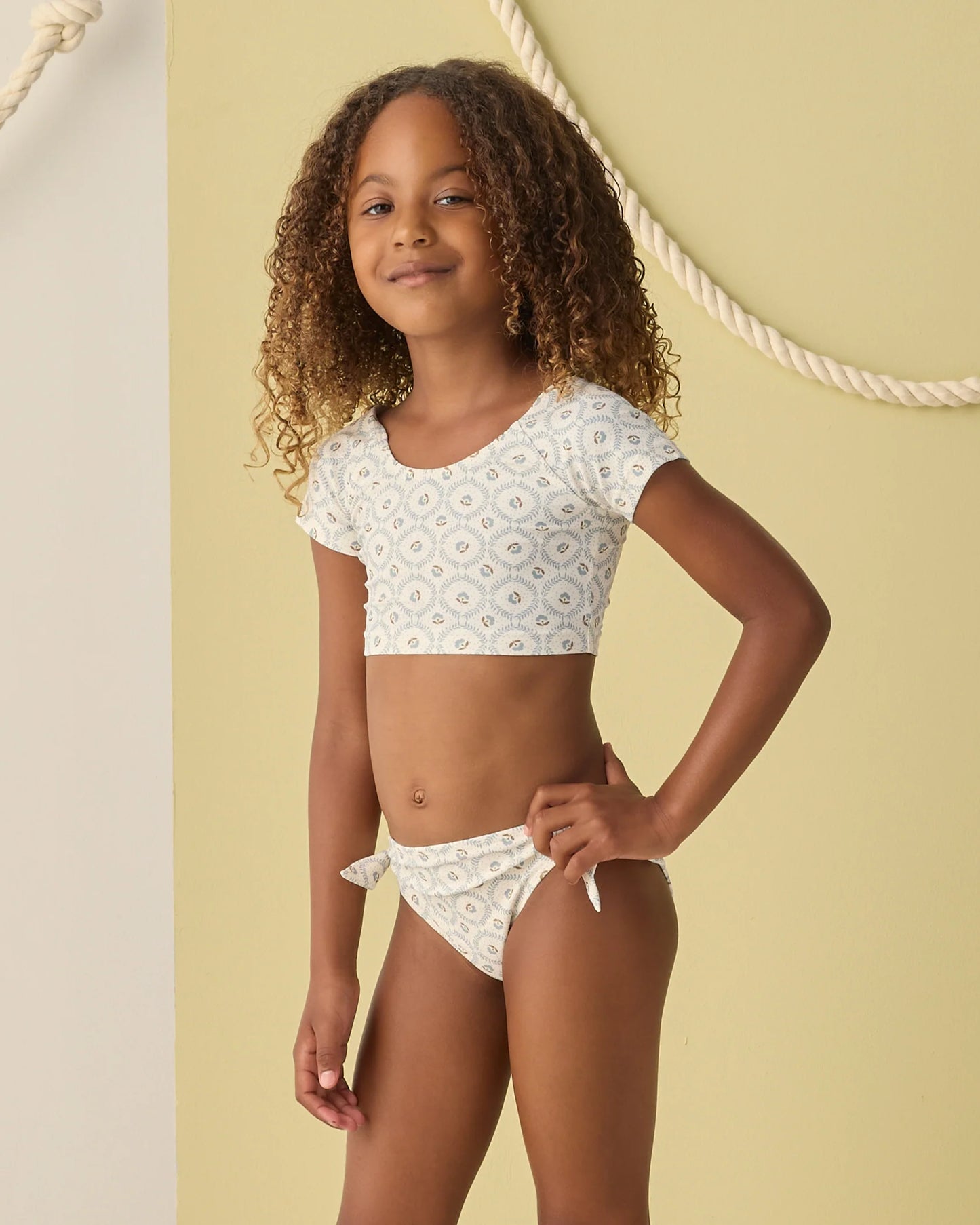 Cropped Rashguard Set Green Fleur