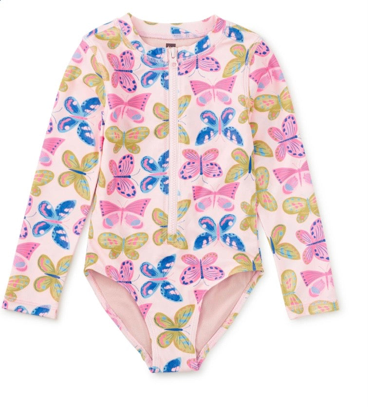 Flutter Fiesta Long Sleeve One-Piece Swimsuit