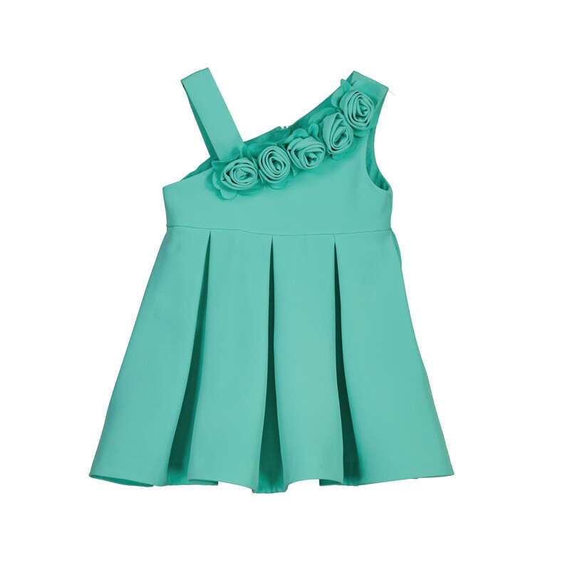 Aqua Crepe Dress