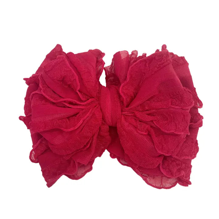 Cranberry Messy Bow