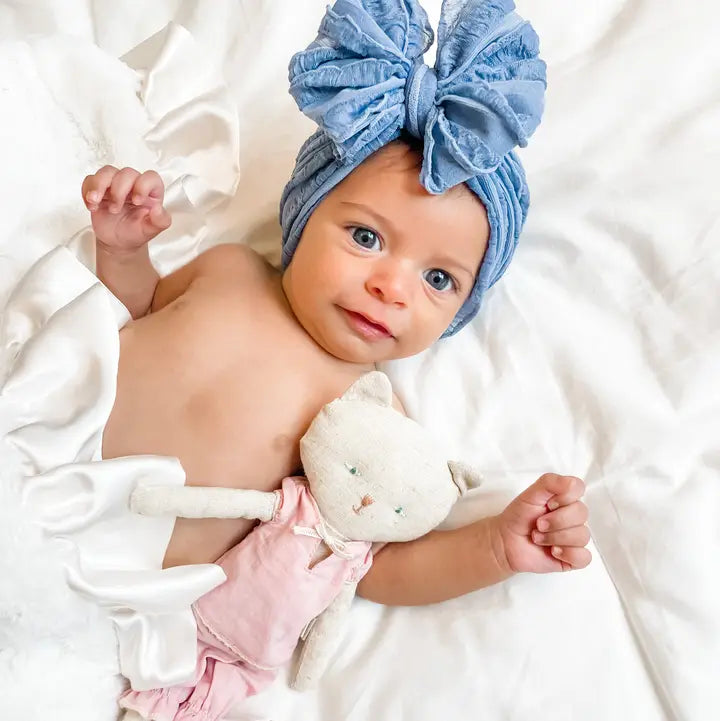 Denim Messy Bow