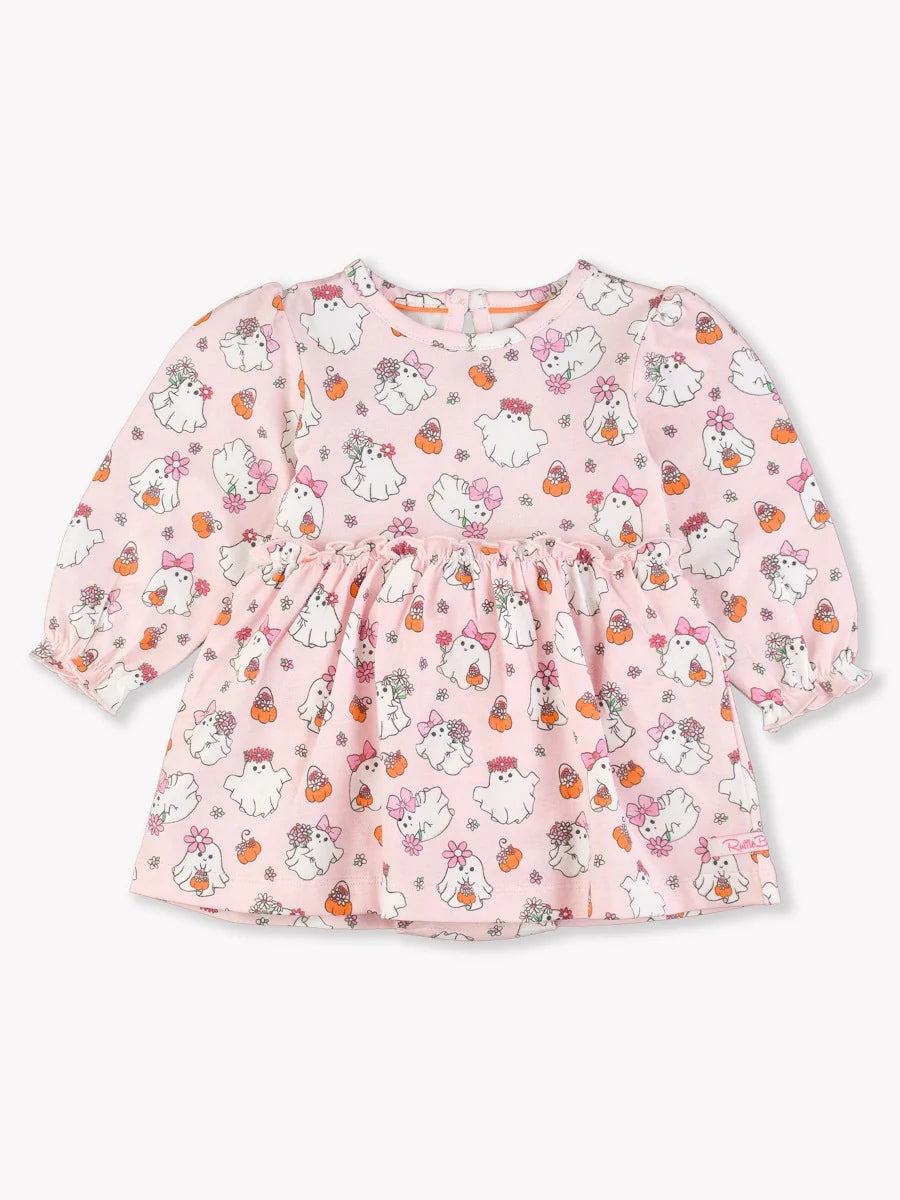 Boos and Bows Knit Long Sleeve Skirted Romper