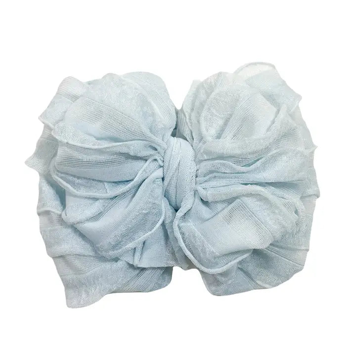 Sky Blue Messy Bow