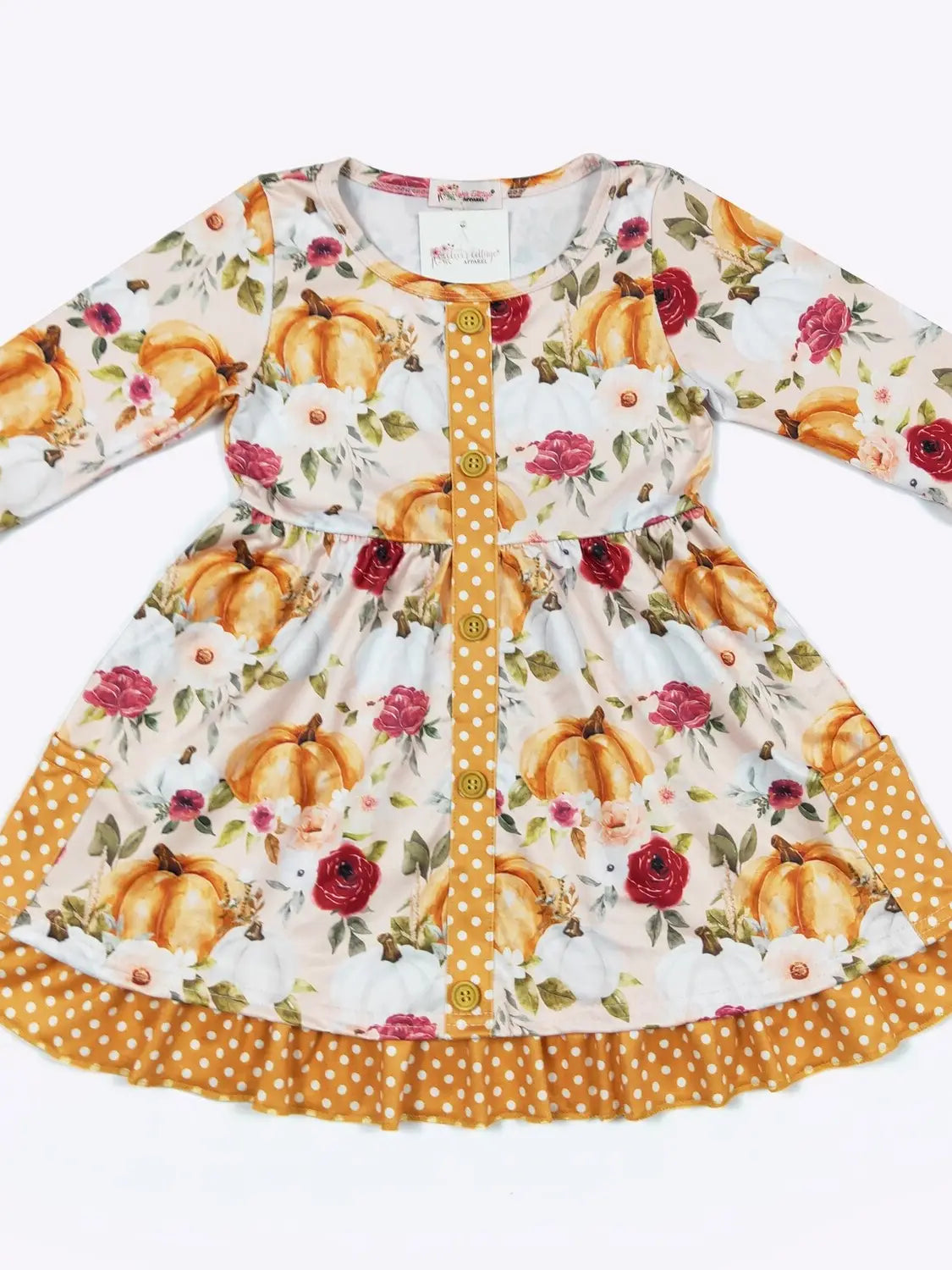 Pumpkin Floral Dress