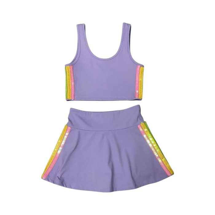 Lavender Rainbow Sherbet Sequin Tennis Set