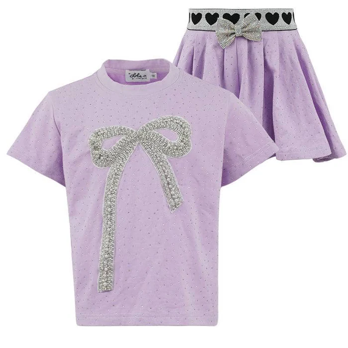 Lavender Sparkle Bow Set