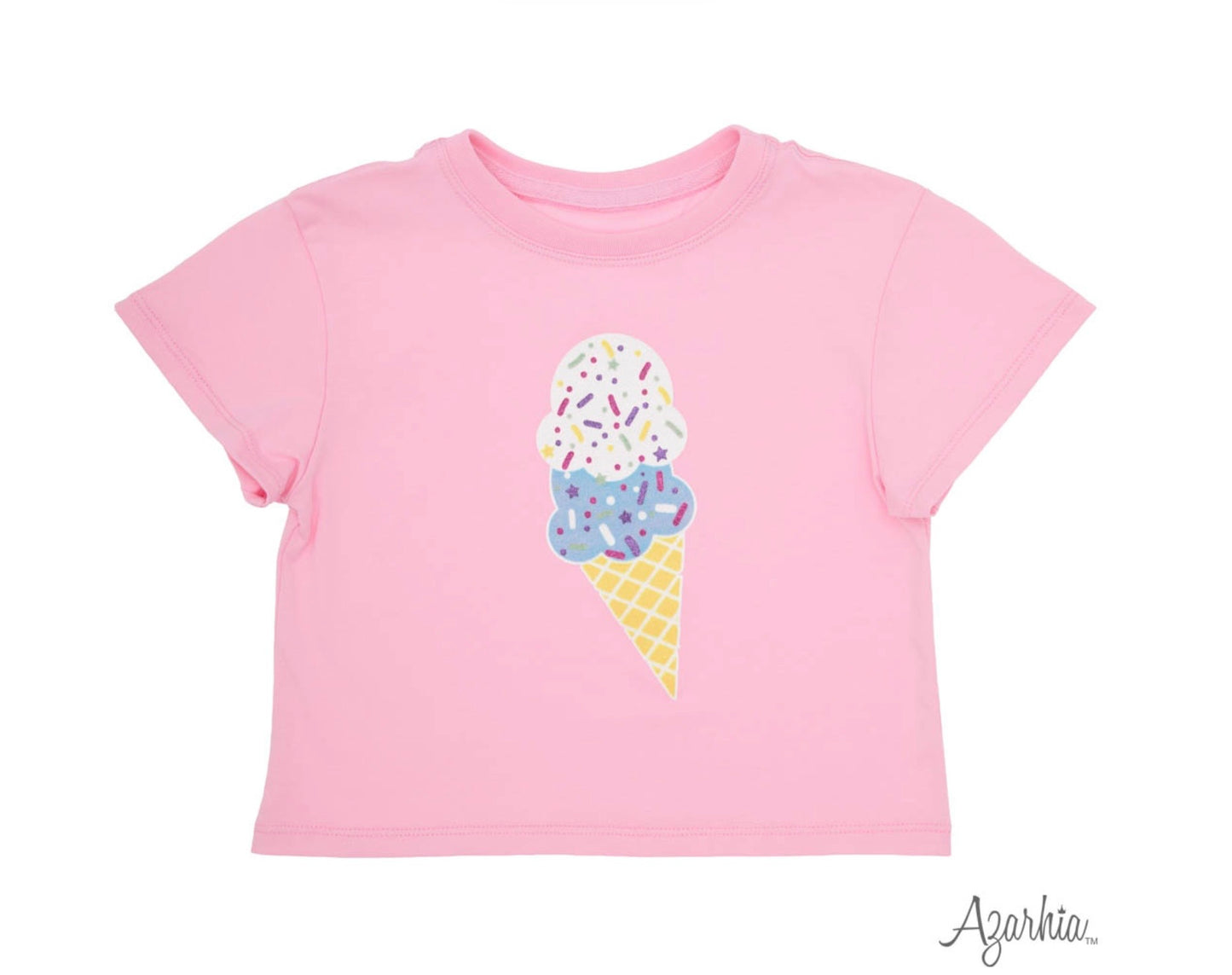 Pink Glitter Ice Cream Boxy T-Shirt