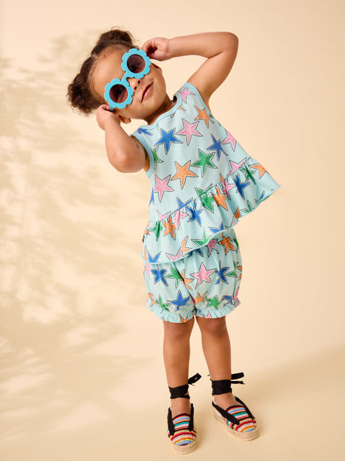 Starfish Tank Ruffle Baby Set