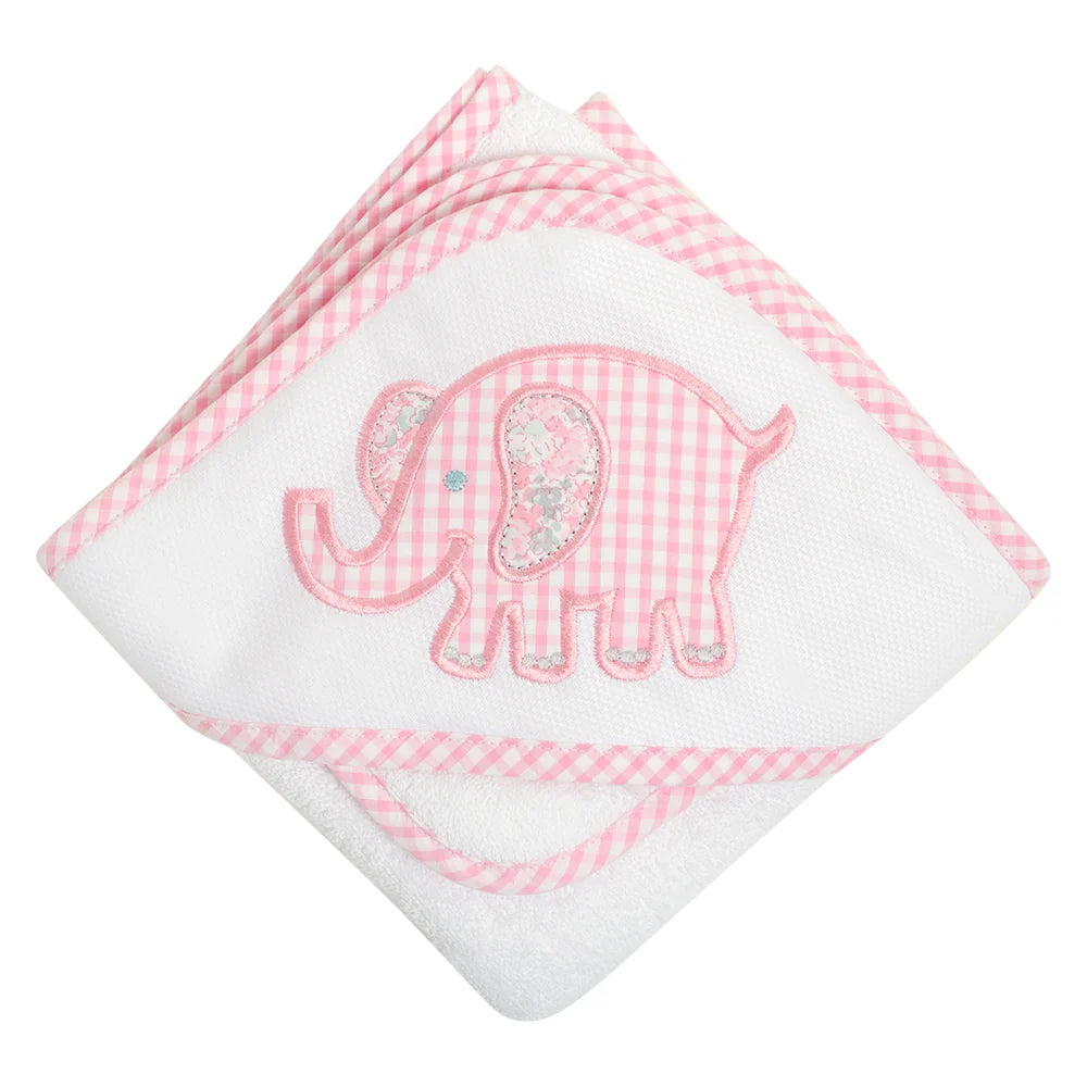 Pink Elephant Hooded Towel Set