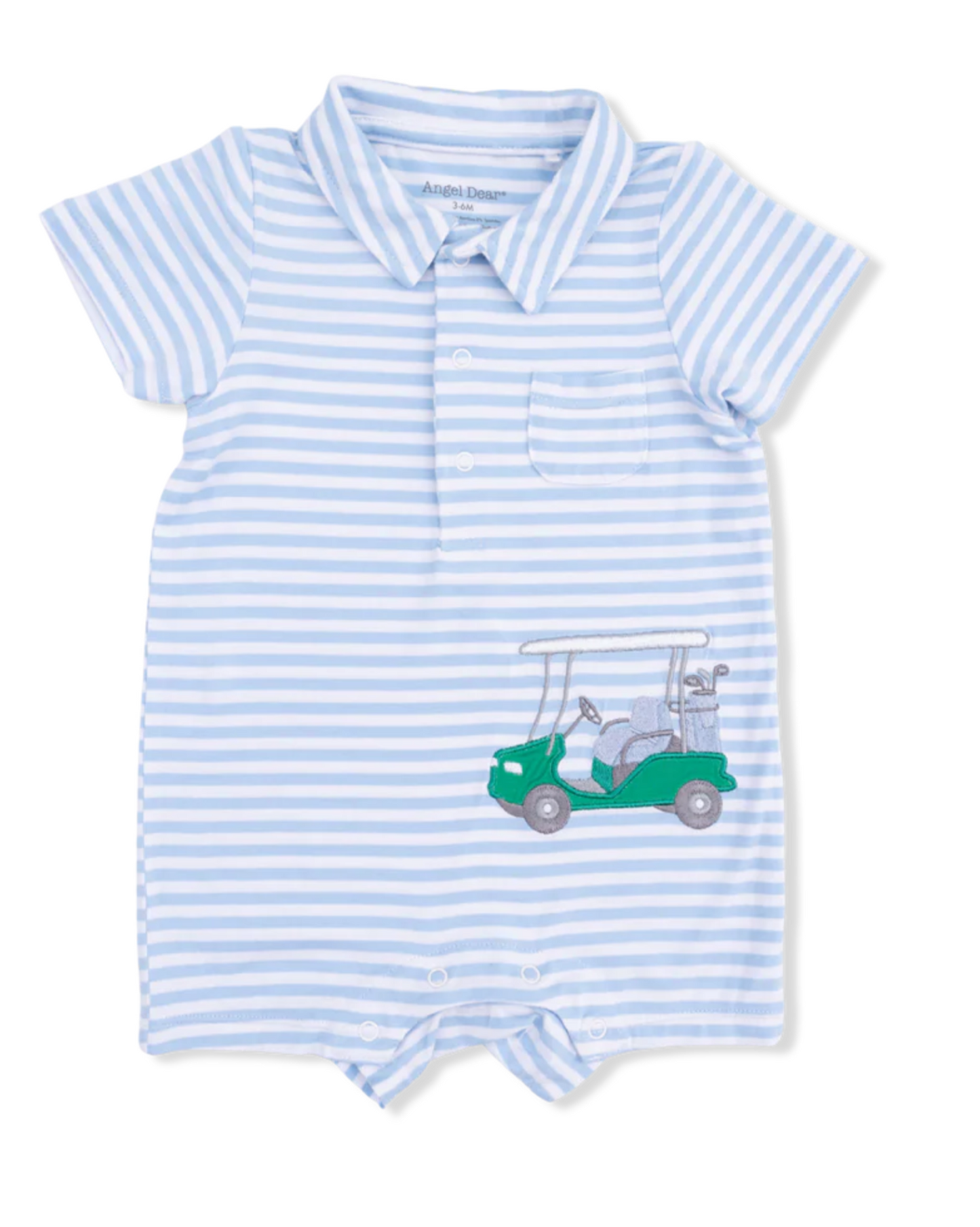 Striped Golf Polo Shortie