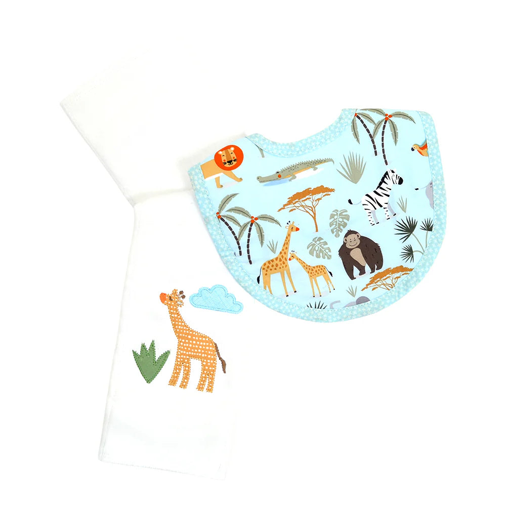 Giraffe Bib & Burp Box Set