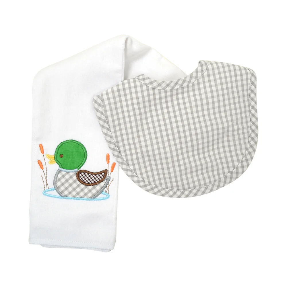 Mallard Bib & Burp Cloth Box Set