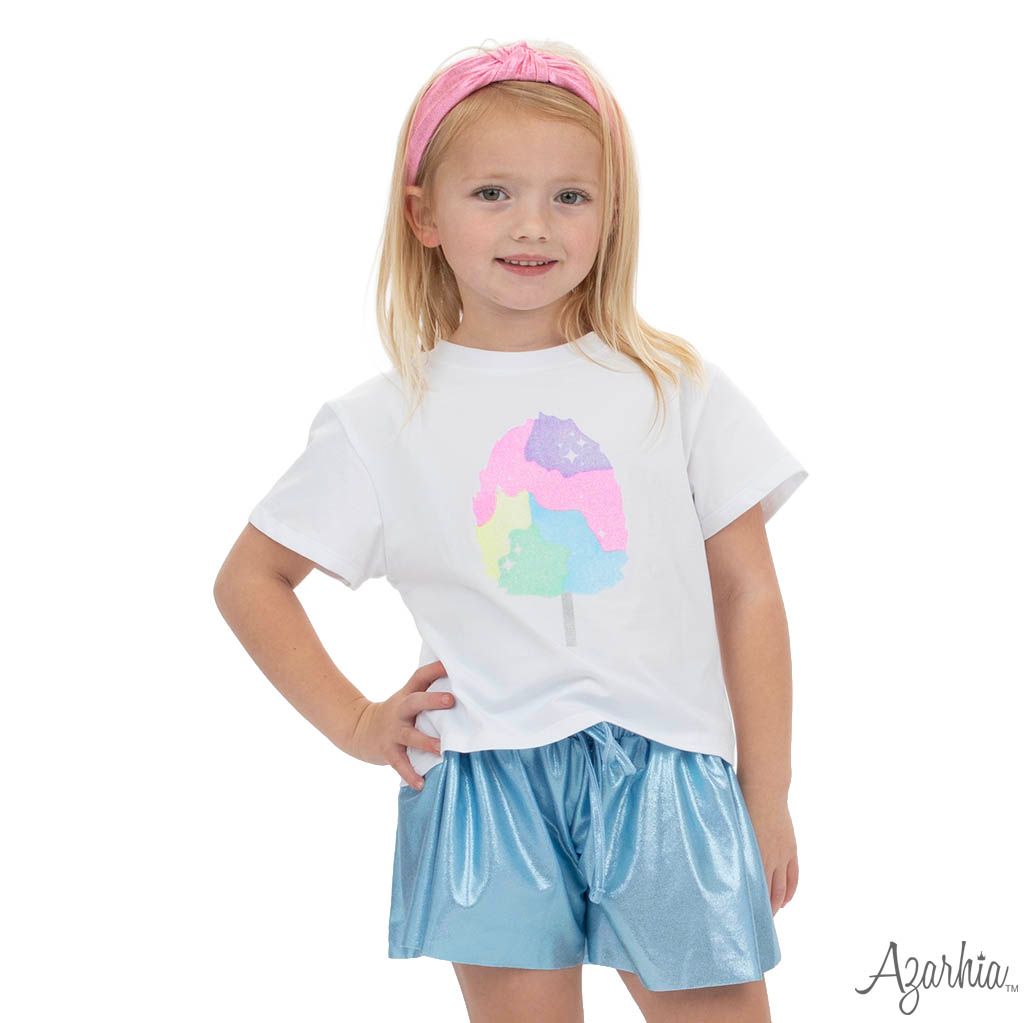 Light Blue Shimmer Butterfly Short