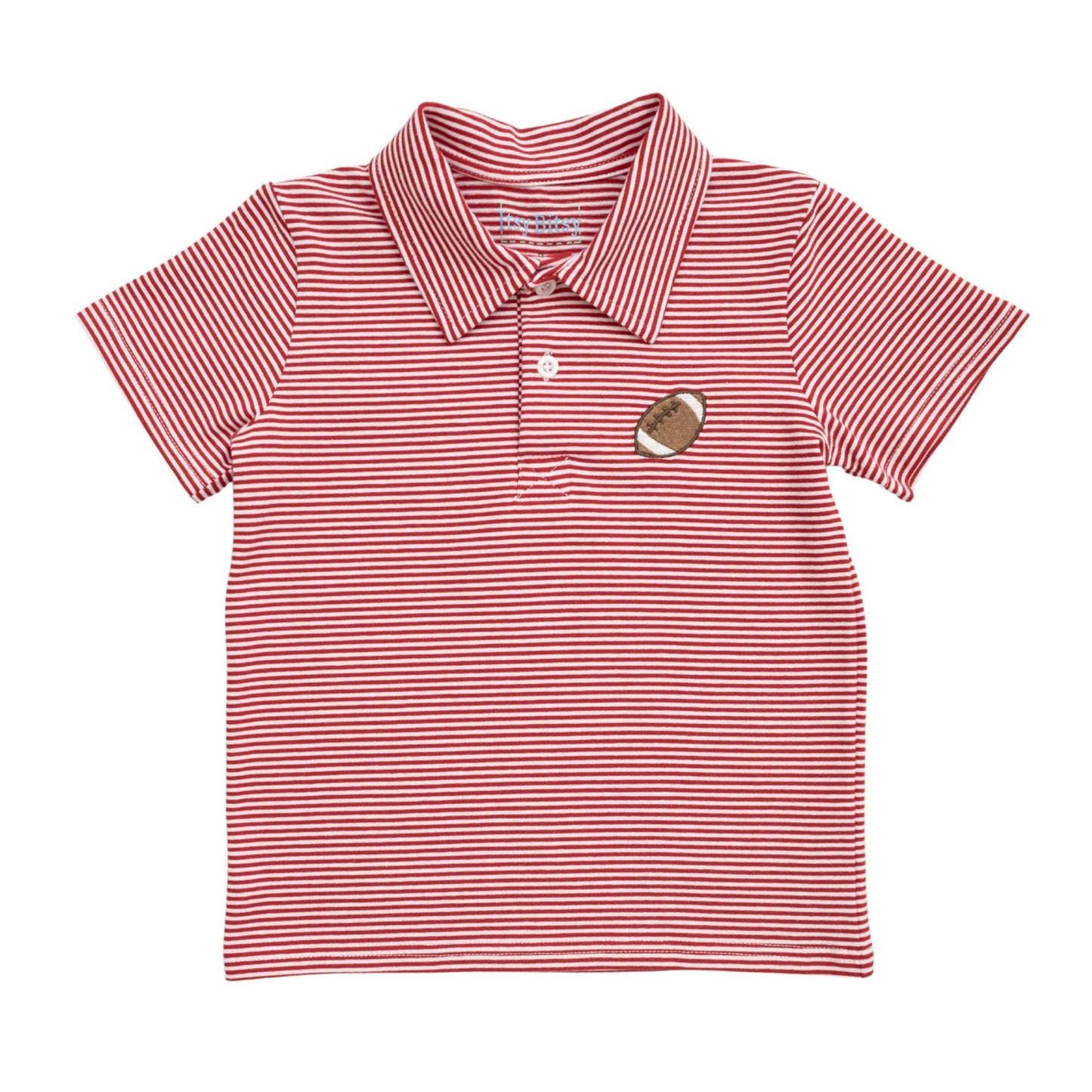 Red Stripe Football Polo