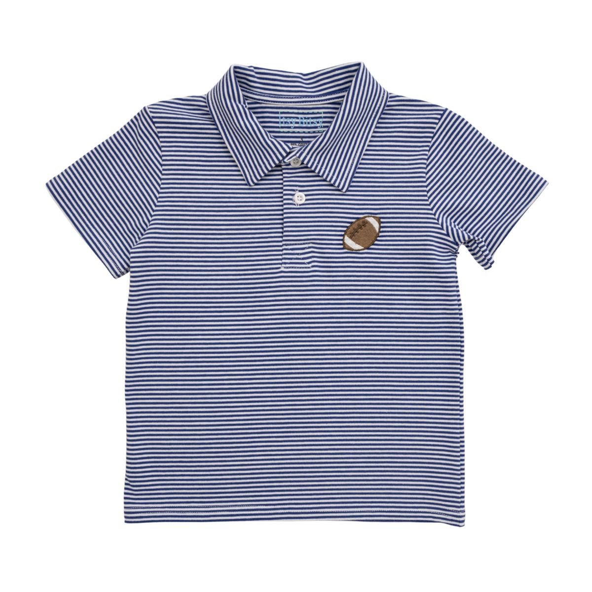 Royal Stripe Football Polo