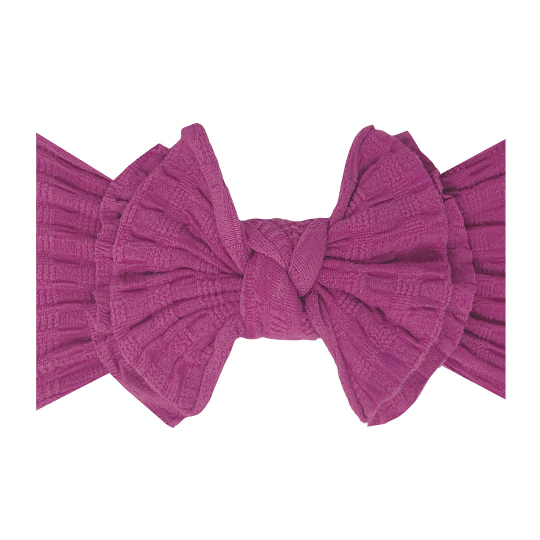 Raspberry Waffle Knot Bow