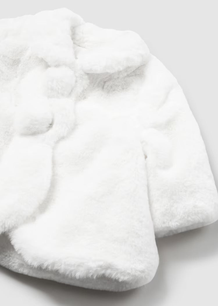 White Faux Fur Coat