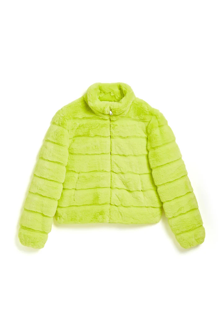 Limeade Teddy Fur Puffer Jacket