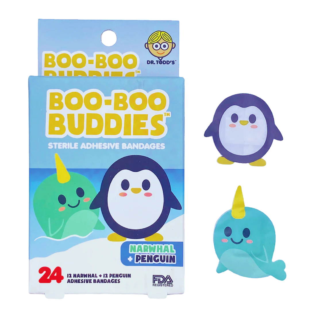 Narwhal/Penguin Boo-Boo Buddies
