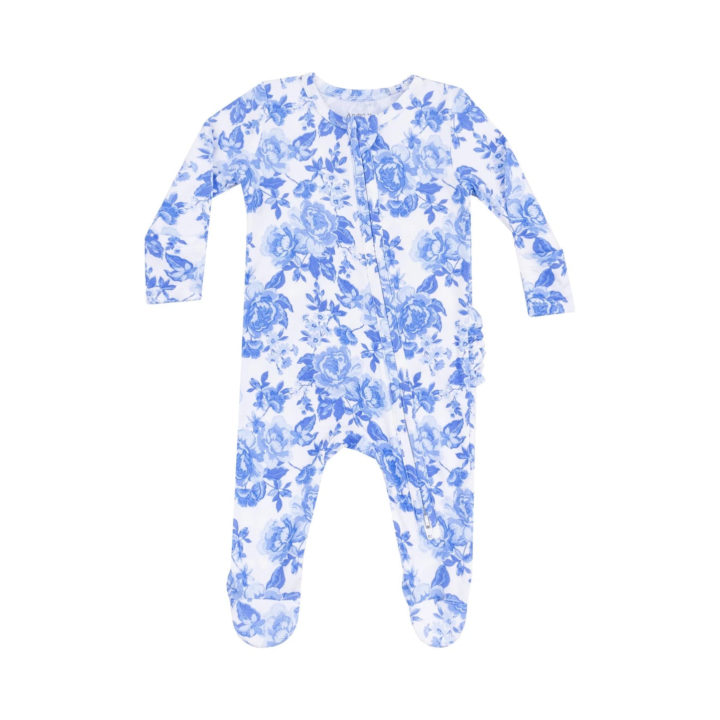 Roses In Blue Ruffle Footie
