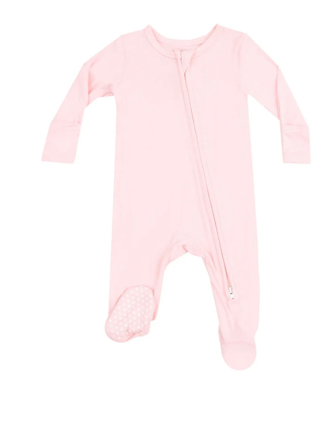 Solid Pink Tickled Footie