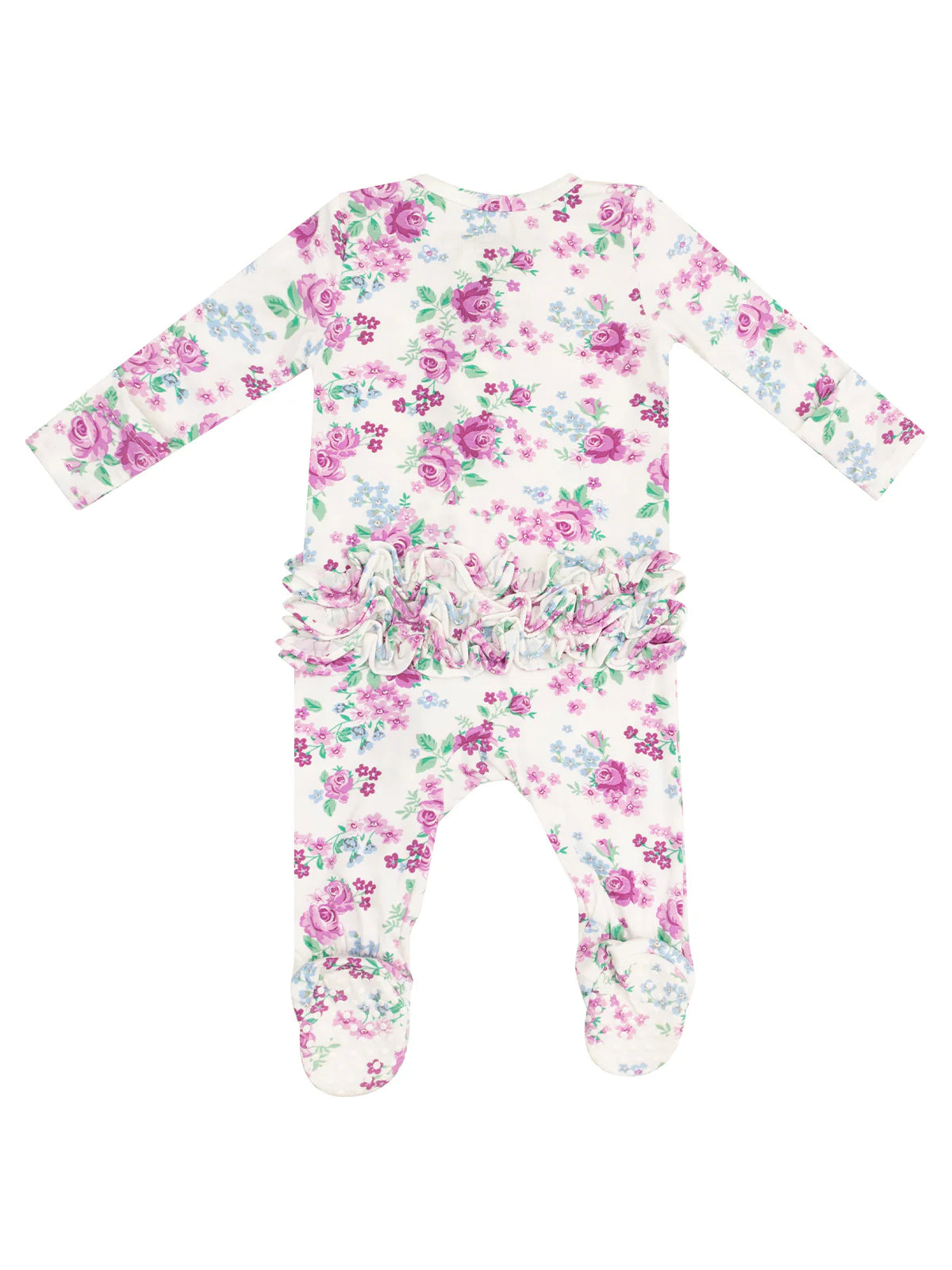 Cute Little Roses Ruffle Footie
