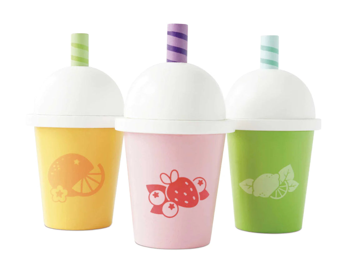 Wooden Smoothie Cup Set