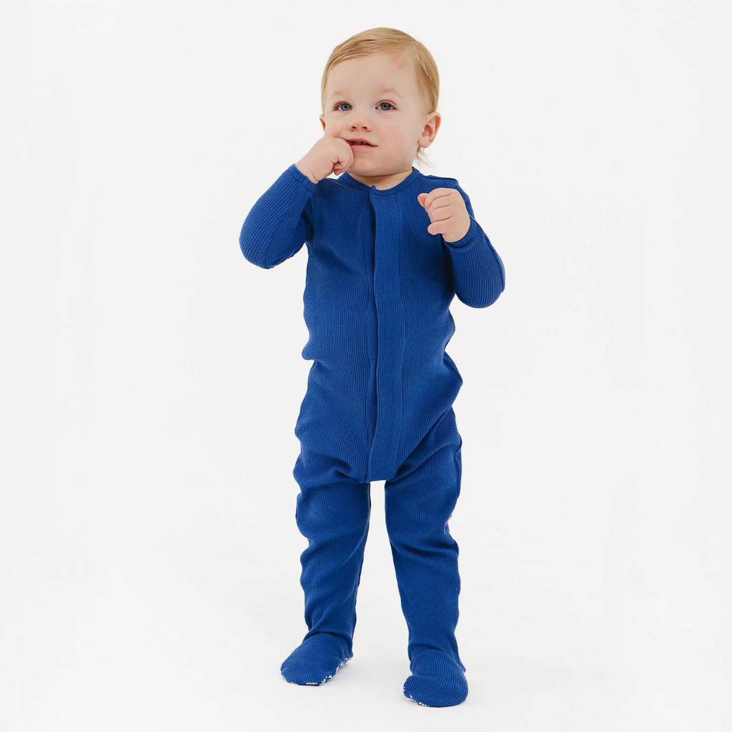 Symphony Blue Waffle Footie