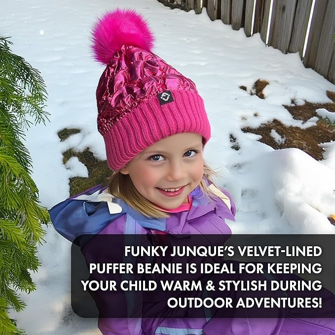 Hot Pink Pom Pom Beanie