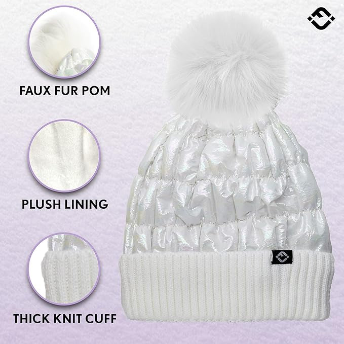 White Pom Pom Beanie