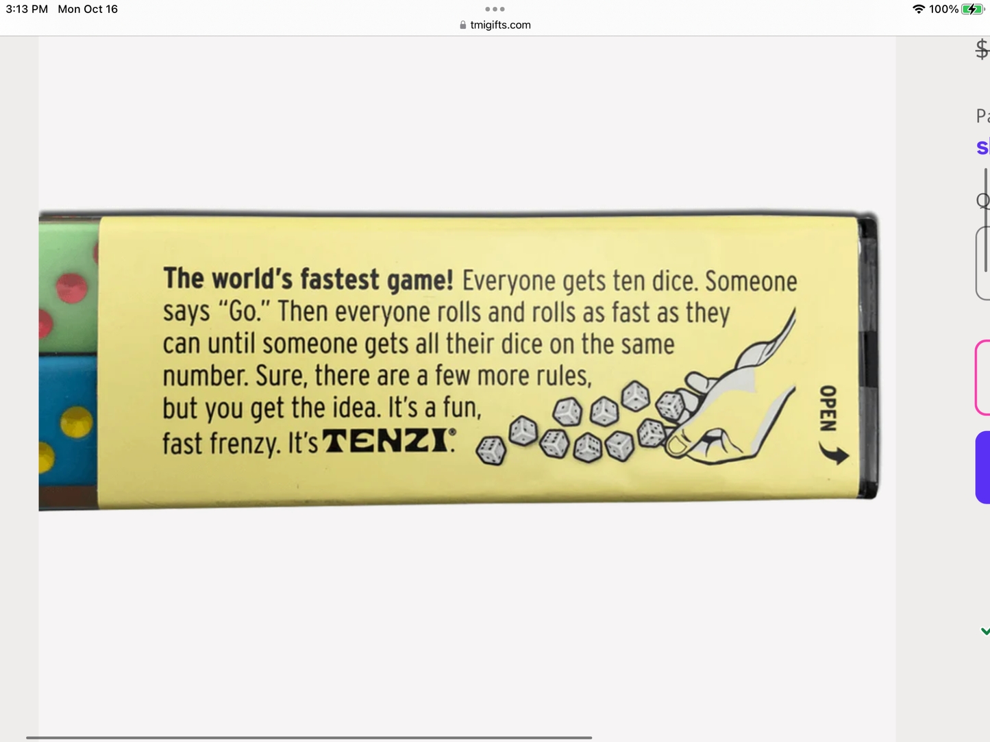 Tenzi Dice Game