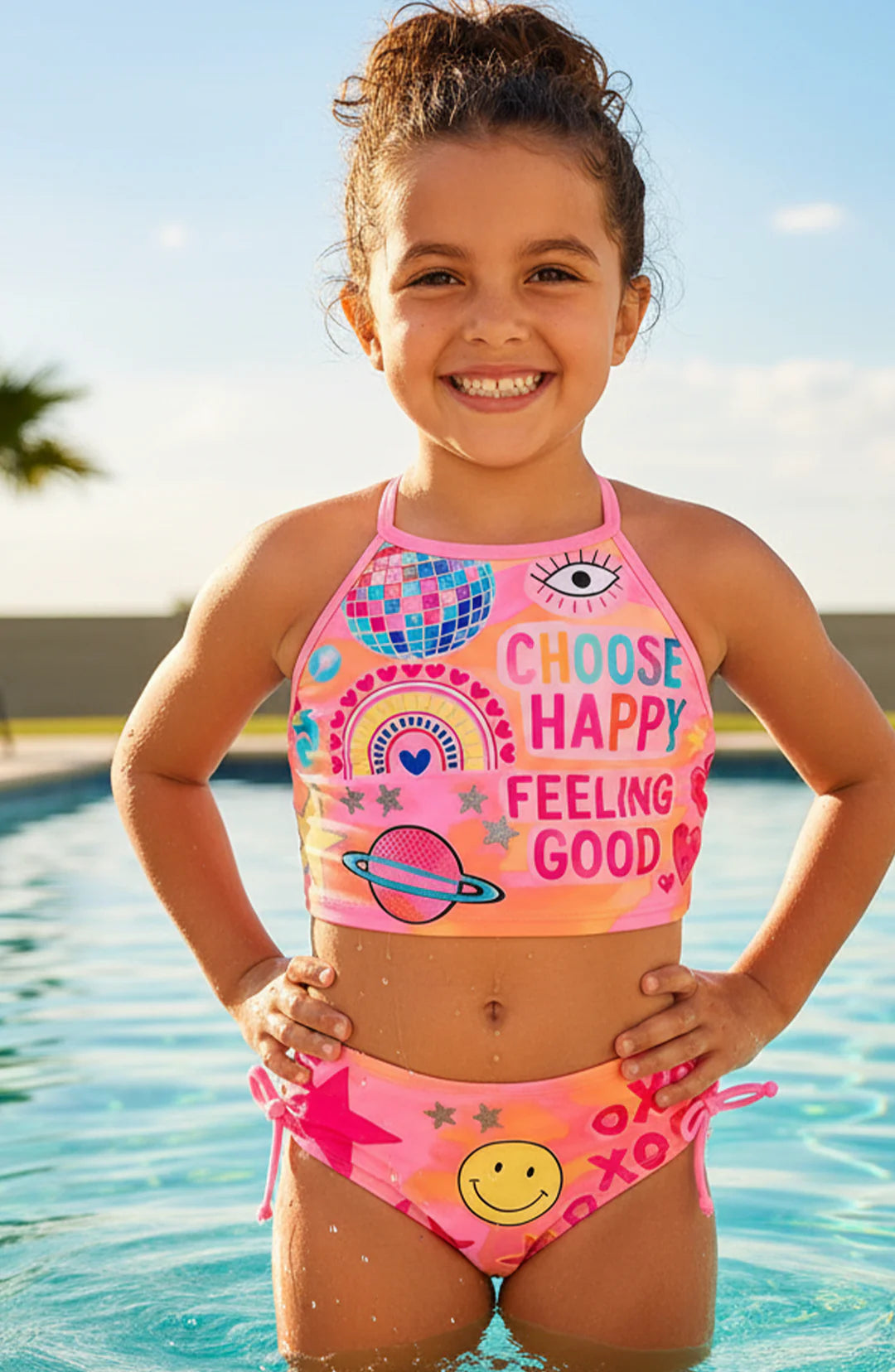 Wren Printed Cropped Tankini Swimsuit