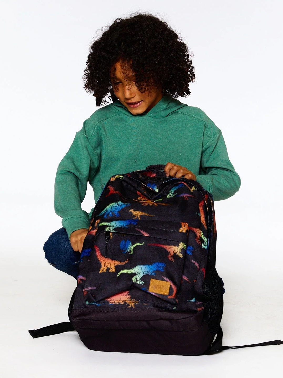 Printed Multicolor Dinosaur Backpack