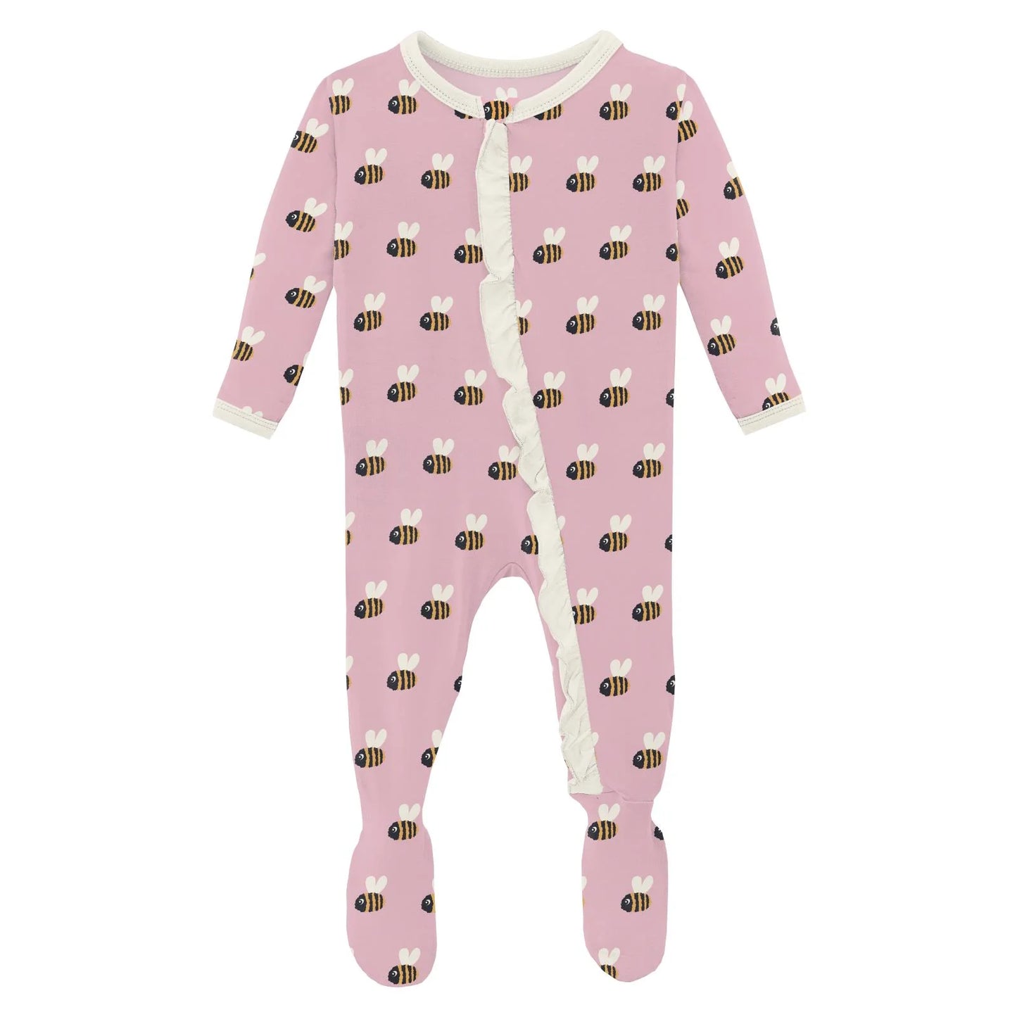 Cake Pop Baby Bumblebee Zipper Footie