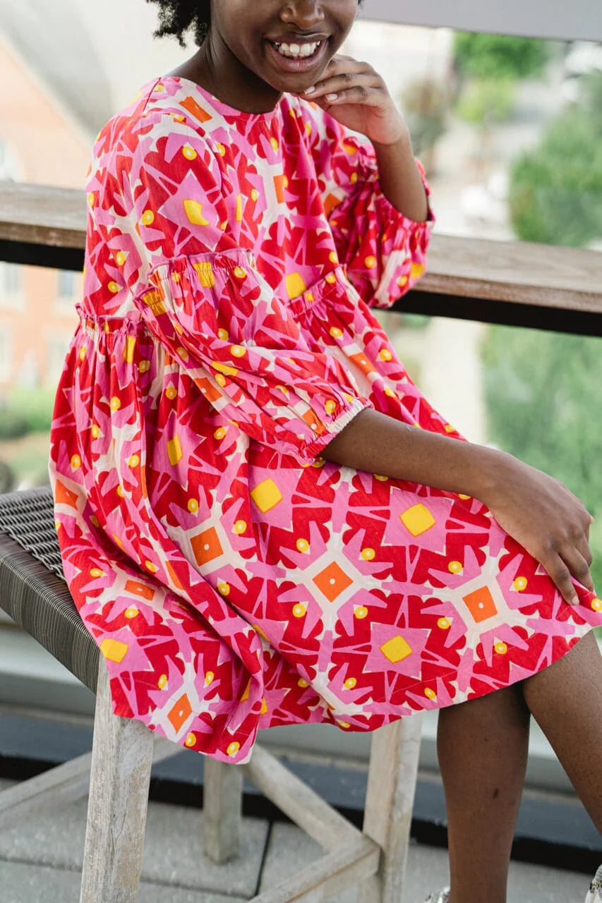 Pink Starburst Savannah Dress