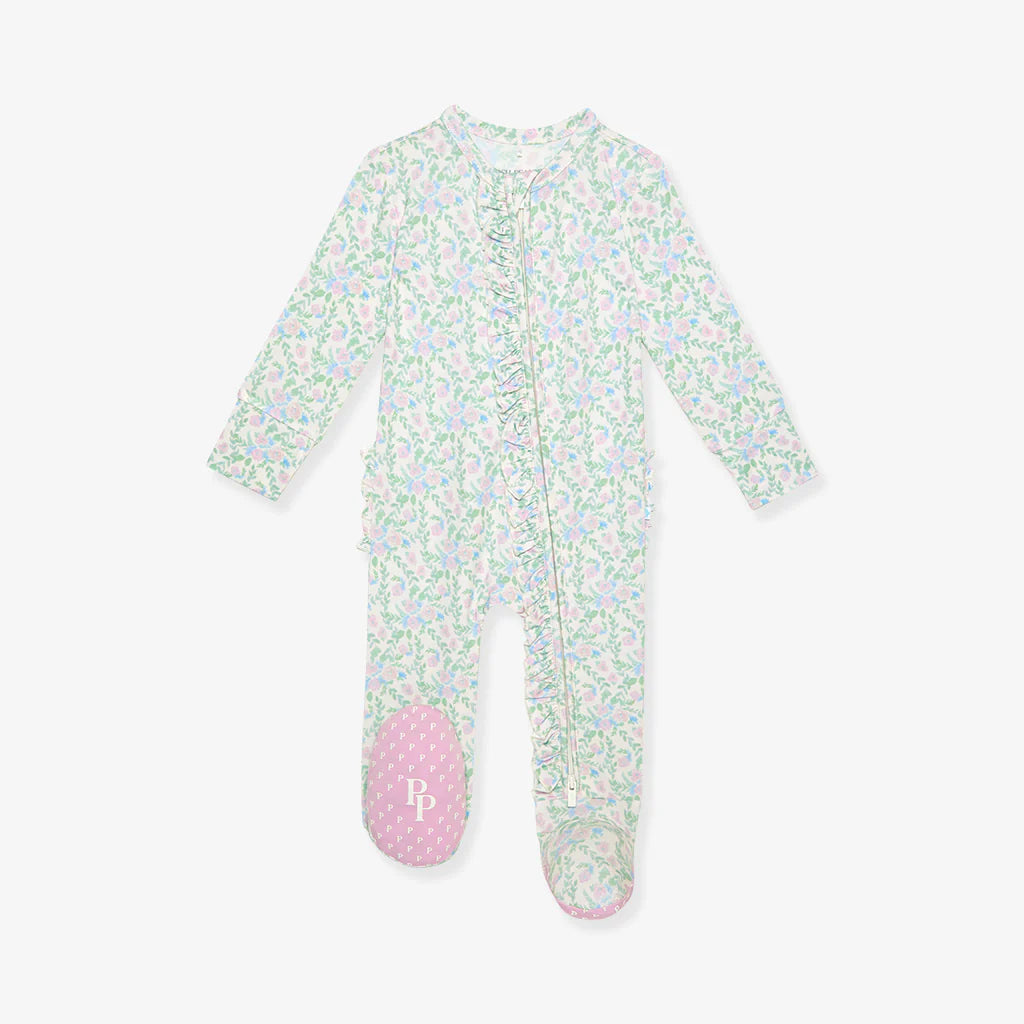 Prairie Floral Ruffled Footie