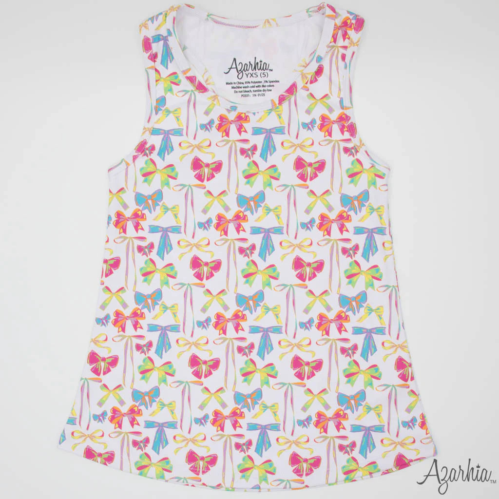Neon Bows Racer Back Tank