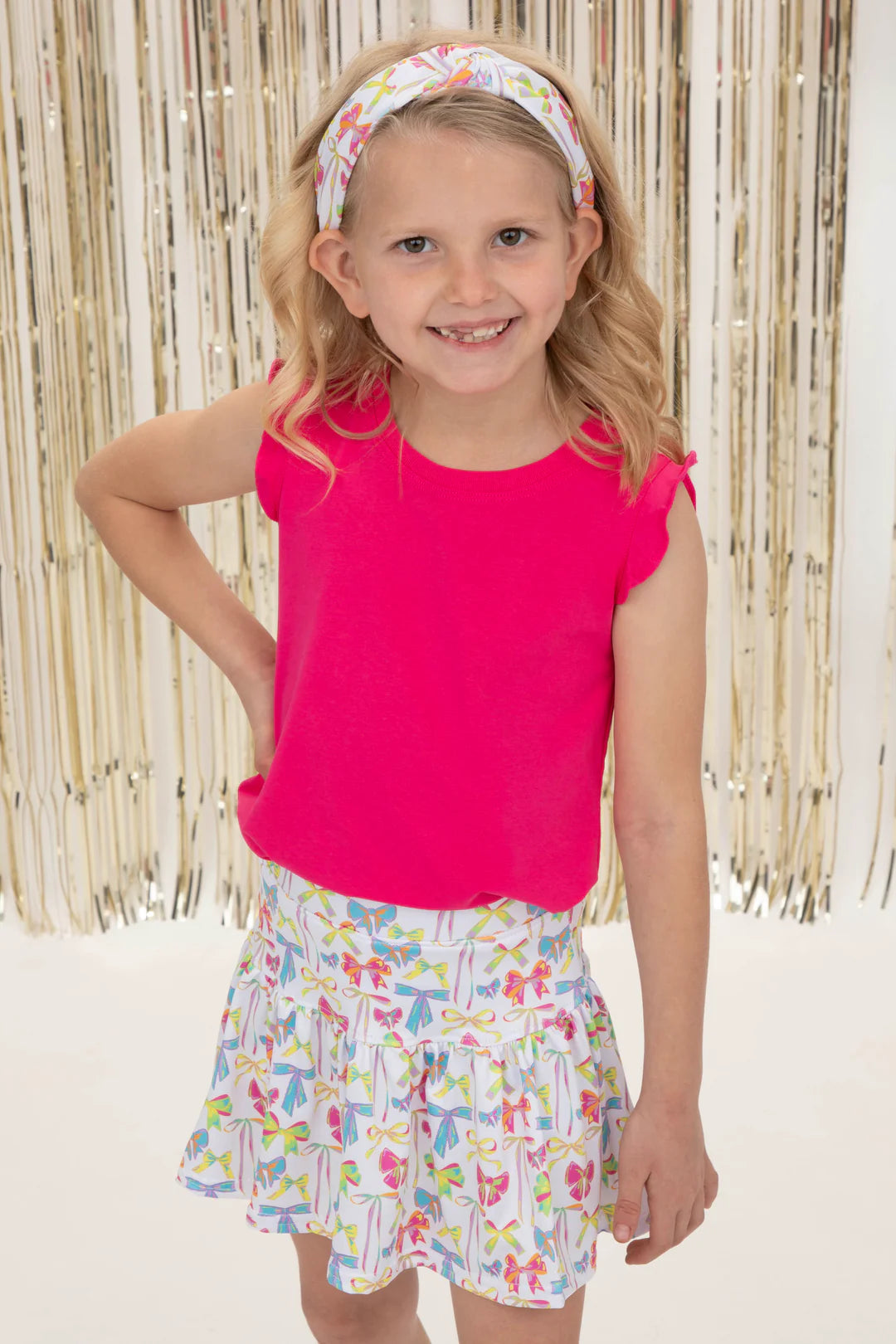 Hot Pink Ruffle Sleeve Shirt